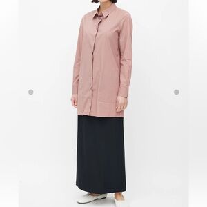 ACNE STUDIOS long button up shirt tunic mini shirt dress clay colour 40EU-medium